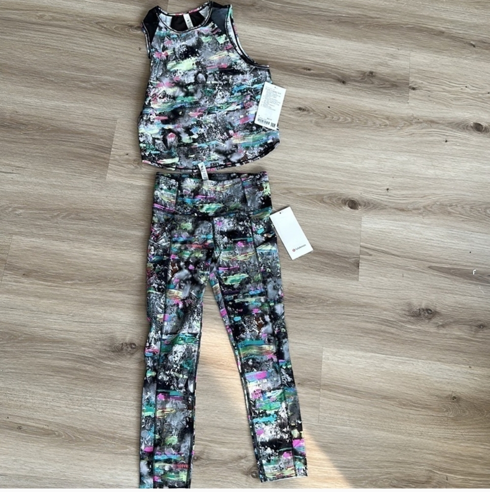 lululemon athletica Fast And Free High Rise Crop Pant 23" With Top